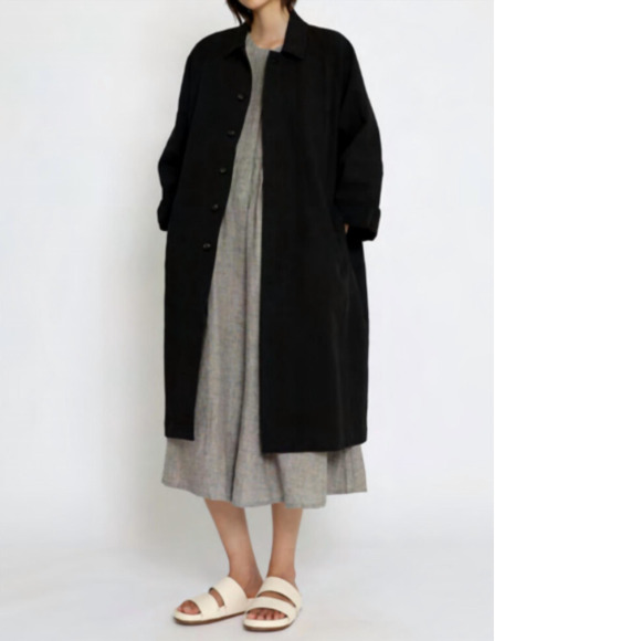 NEW 7115 BY SZEKI classic spring duster in black - Picture 2 of 2